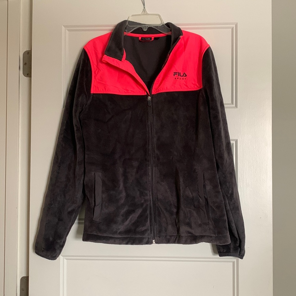 Fila Fleece Soft Jacket Gray/Pink
